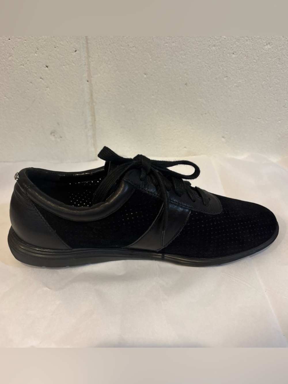 Cole Haan Grand OS black suede leather sneaker shoe size 7.5B - Picture 7 of 12